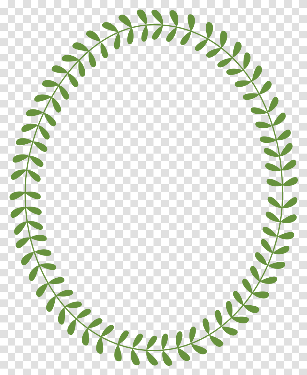 Crown Monogram Circle Border Clipart Banner Freeuse Oval Laurel Wreath Svg, Green Transparent Png