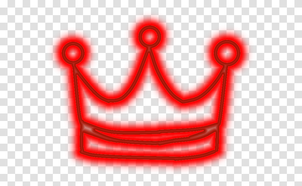 Crown Neon Glow Redglow Glowingcrown Edit Circle, Jewelry, Accessories, Accessory Transparent Png