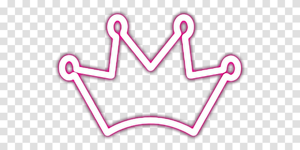Crown Neon Princess Pink Freetoedit Crown, Light, Smoke Pipe Transparent Png