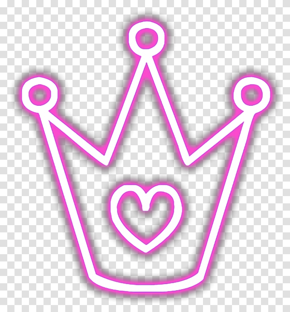 Crown Neon, Light, Scissors, Blade Transparent Png