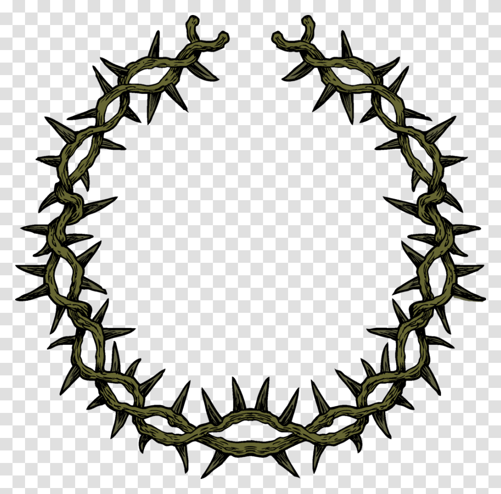Crown Of Thorns And Nails Clip Art Free Image, Wreath, Oval Transparent Png