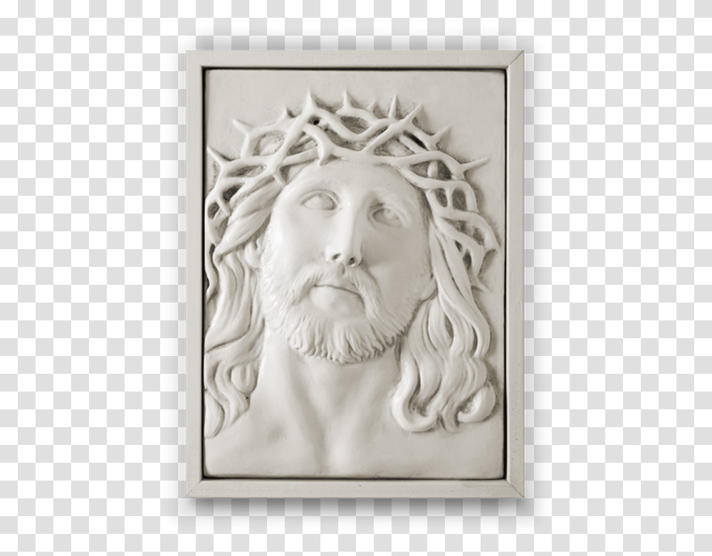 Crown Of Thorns Bisque Picture Frame, Head, Sculpture, Art, Statue Transparent Png