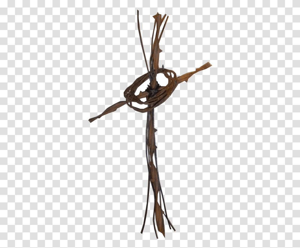 Crown Of Thorns Christian Cross Cross And Crown Thorns Wood, Barbed Wire, Arrow, Weapon Transparent Png
