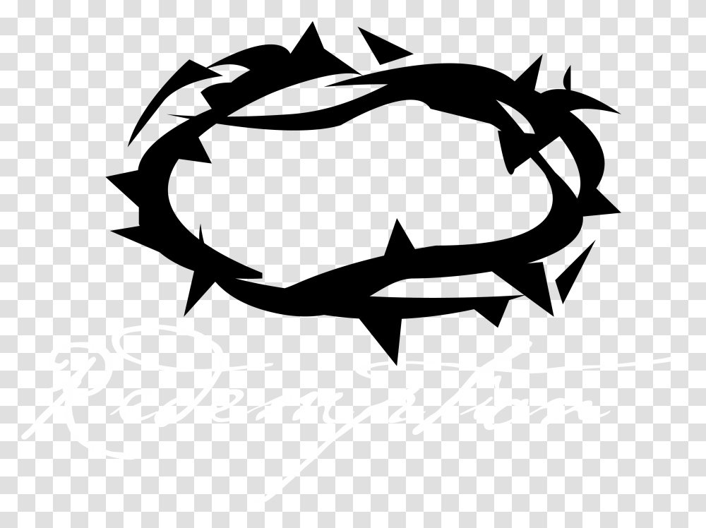 Crown Of Thorns Silhouette, Stencil, Painting Transparent Png