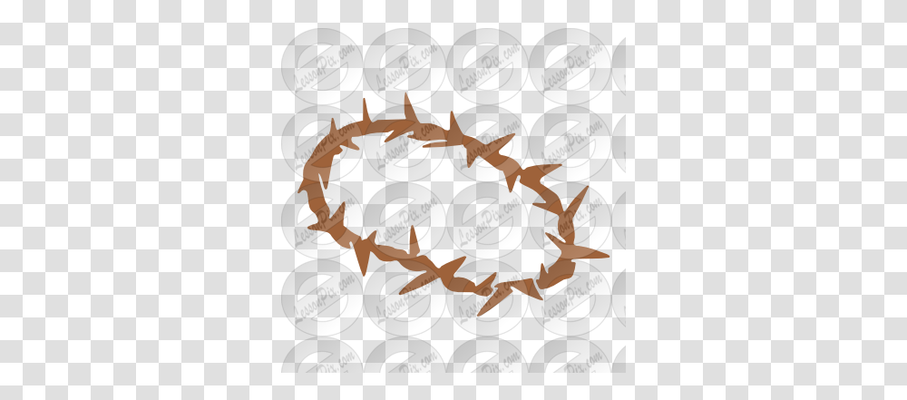 Crown Of Thorns Stencil For Classroom Therapy Use Great Reindeer, Text, Alphabet, Plant, Number Transparent Png