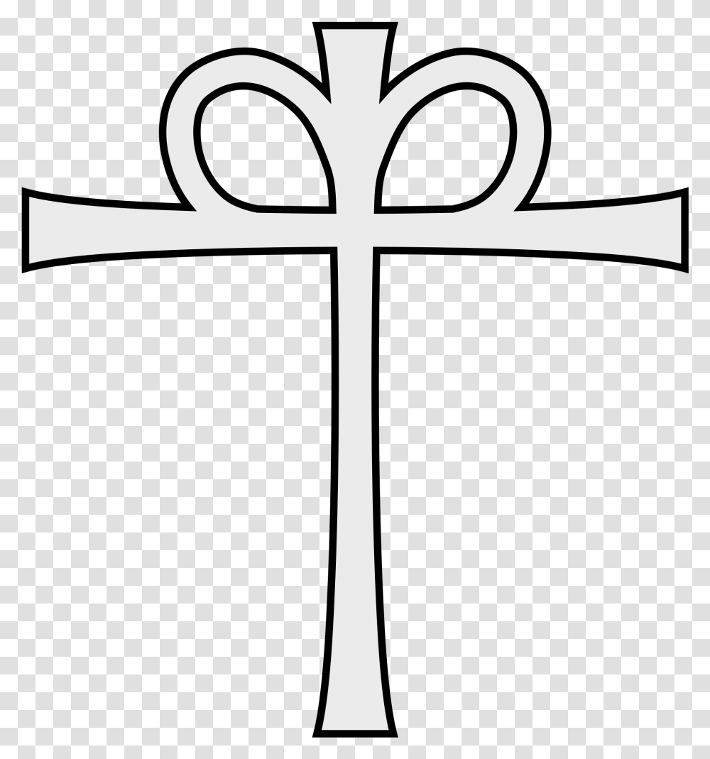 Crown On A Cross Clipart Download Cross With Crown, Stencil, Brass Section, Musical Instrument Transparent Png