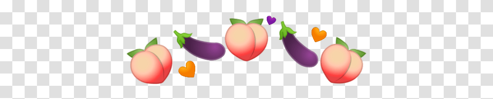 Crown Peach Booty Peachy Aesthetic Crown Aestheticcrown, Plant, Fruit, Food, Flower Transparent Png