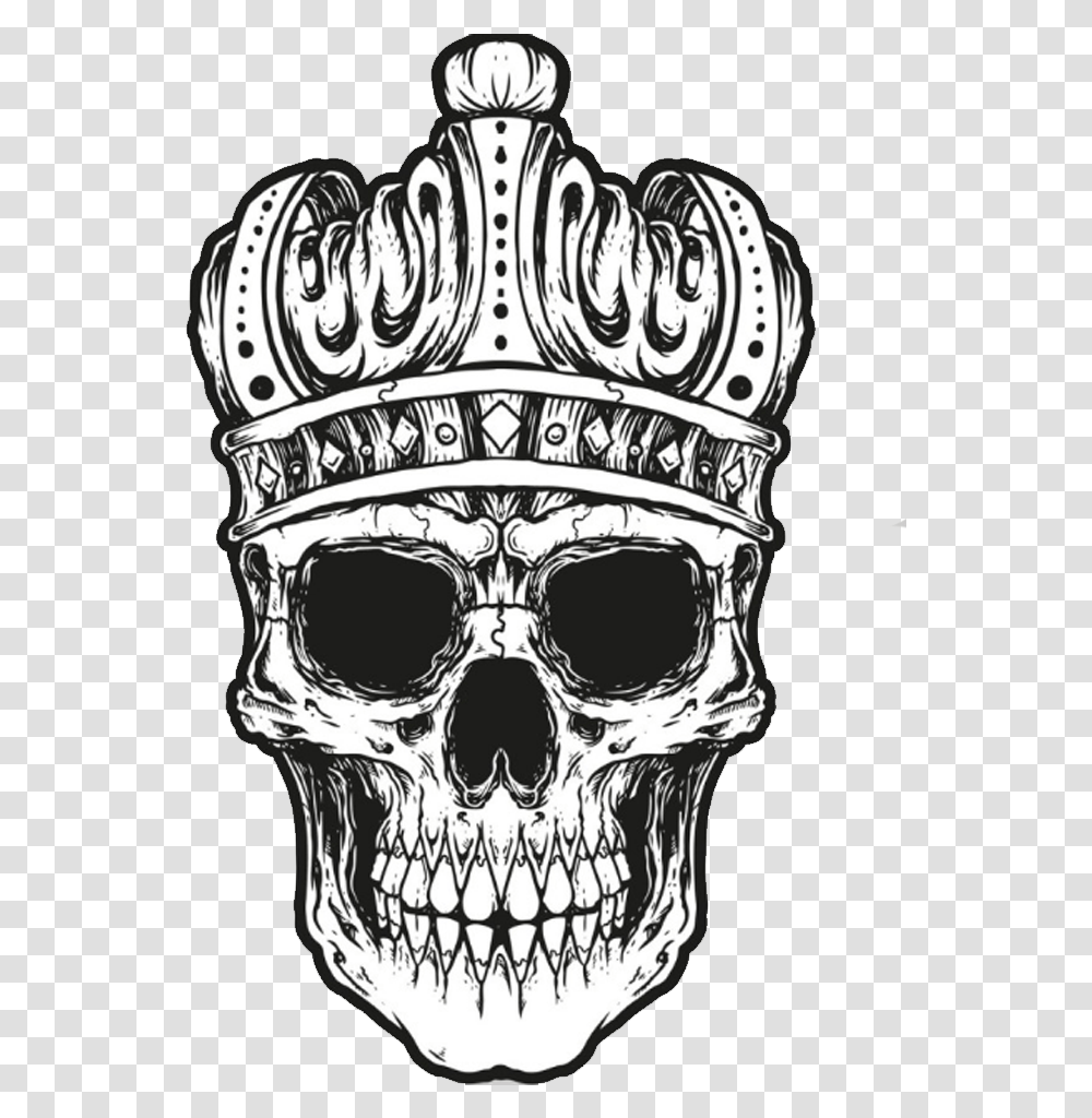 Crown Pillow Art With Transprent Free Skull With Crown Jpg, Drawing, Architecture, Building, Sunglasses Transparent Png