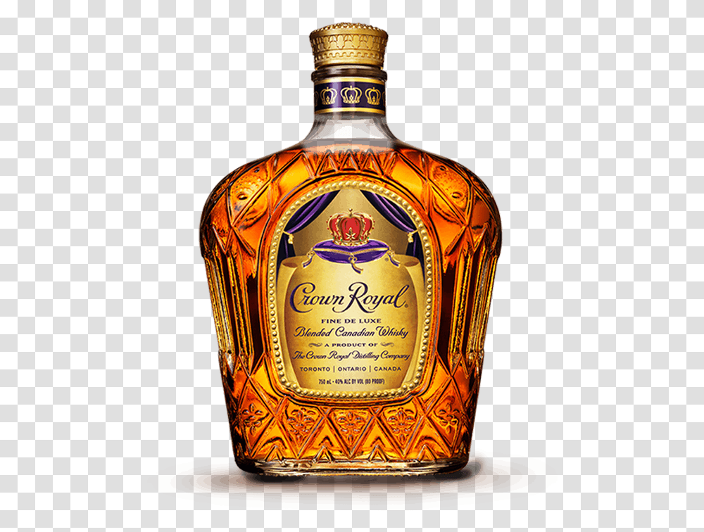 Crown Royal Canadian 750ml Bottle Crown Royal Whisky, Lamp, Liquor, Alcohol, Beverage Transparent Png