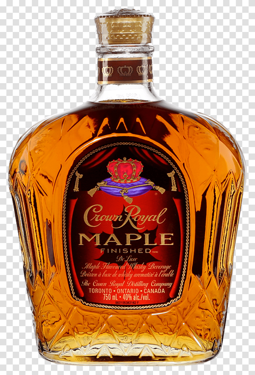 Crown Royal Maple Finished Glass Bottle, Liquor, Alcohol, Beverage, Drink Transparent Png