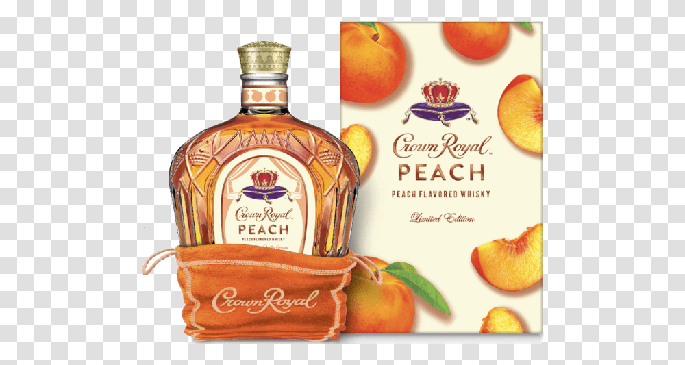 Crown Royal Peach Whiskey, Apple, Fruit, Plant, Food Transparent Png