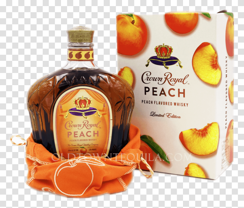 Crown Royal Peach Whiskey, Liquor, Alcohol, Beverage, Drink Transparent Png