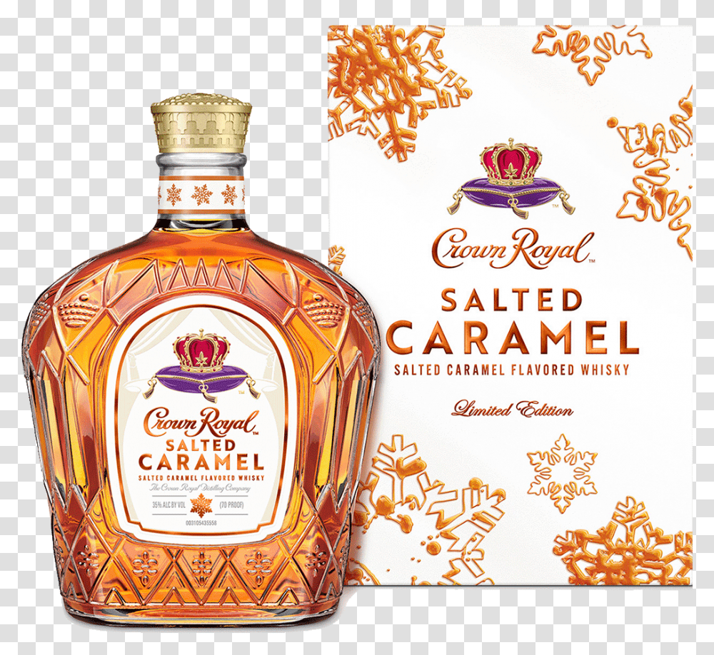 Crown Royal Salted Caramel 750 Ml Crown Royal Salted Caramel, Label, Liquor, Alcohol Transparent Png