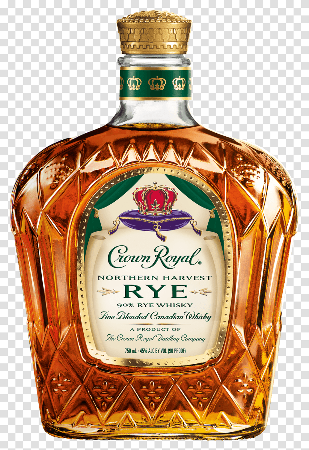 Crown Royal Whisky Crown Royal Harvest Rye, Liquor, Alcohol, Beverage, Drink Transparent Png
