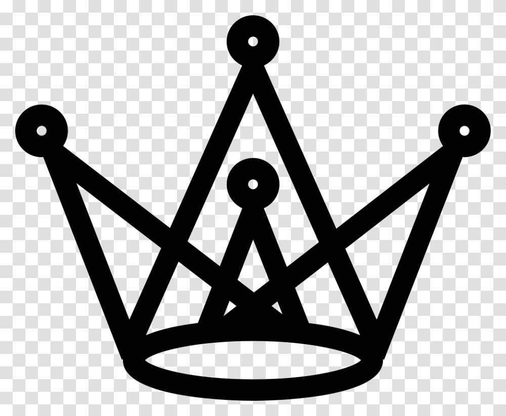 Crown Shape Corona De Triangulos En, Triangle, Stencil Transparent Png