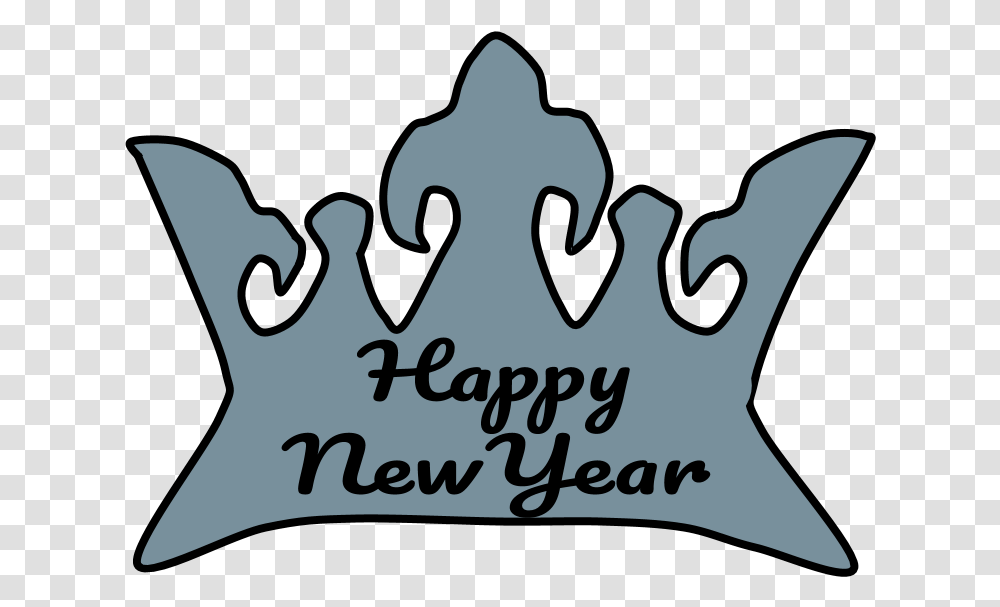 Crown Silver Happy New Year Lettering, Jewelry, Accessories, Handwriting Transparent Png