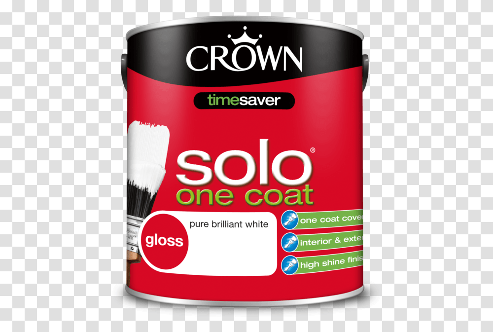 Crown Solo One Coat GlossData Rimg LazyData Blackburn Rovers, Label, Tin, Can Transparent Png