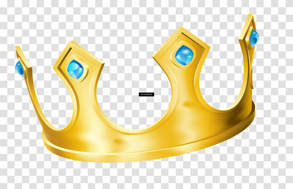 Crown Sticker Crown Anime, Gold, Label Transparent Png