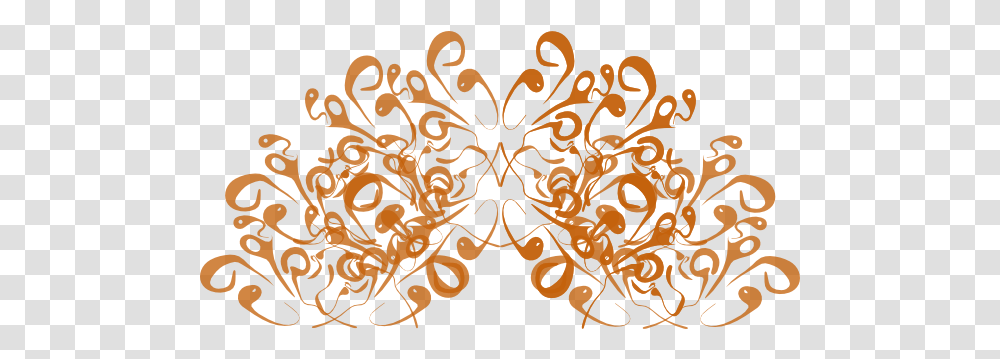 Crown Swirl Orange Clip Art Vector Clip Art Fancy Clip Art, Floral Design, Pattern, Graphics, Rug Transparent Png