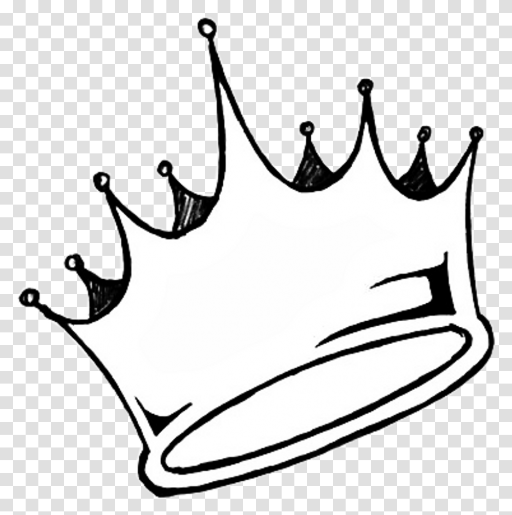 Crown Tumblr Sticker Drawn Crown, Bow, Antler, Lighting, Text Transparent Png