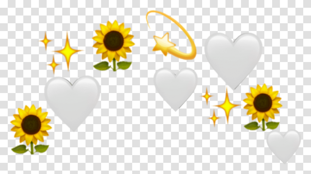 Crowncrown Emoji Emojicrown Heart Heartemoji, Flower, Plant, Blossom, Interior Design Transparent Png