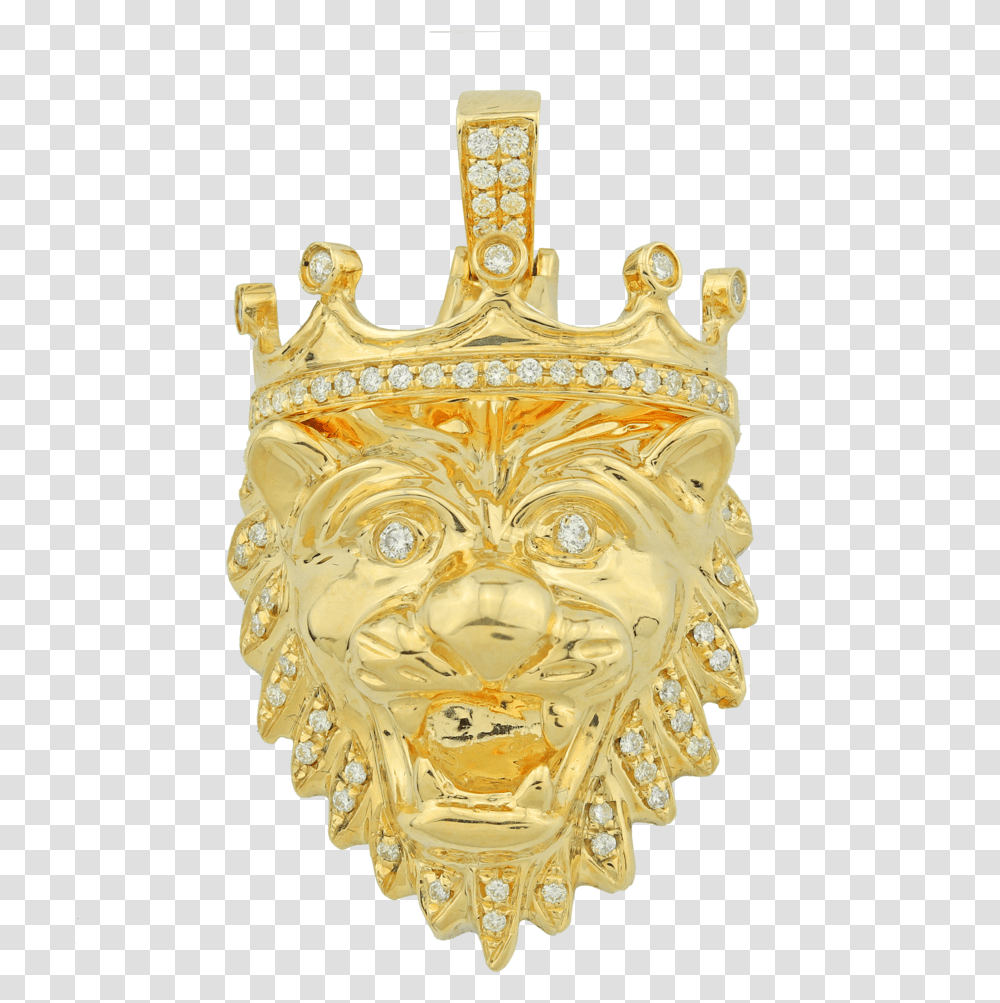 Crowned Lion's Head Pendant - Nyc Luxury Pendant, Accessories, Accessory, Jewelry, Gold Transparent Png