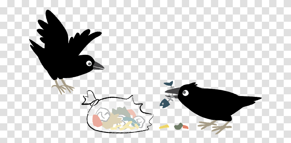 Crows Birds Garbage Clipart Free Download, Drawing, Doodle, Graphics, Vehicle Transparent Png
