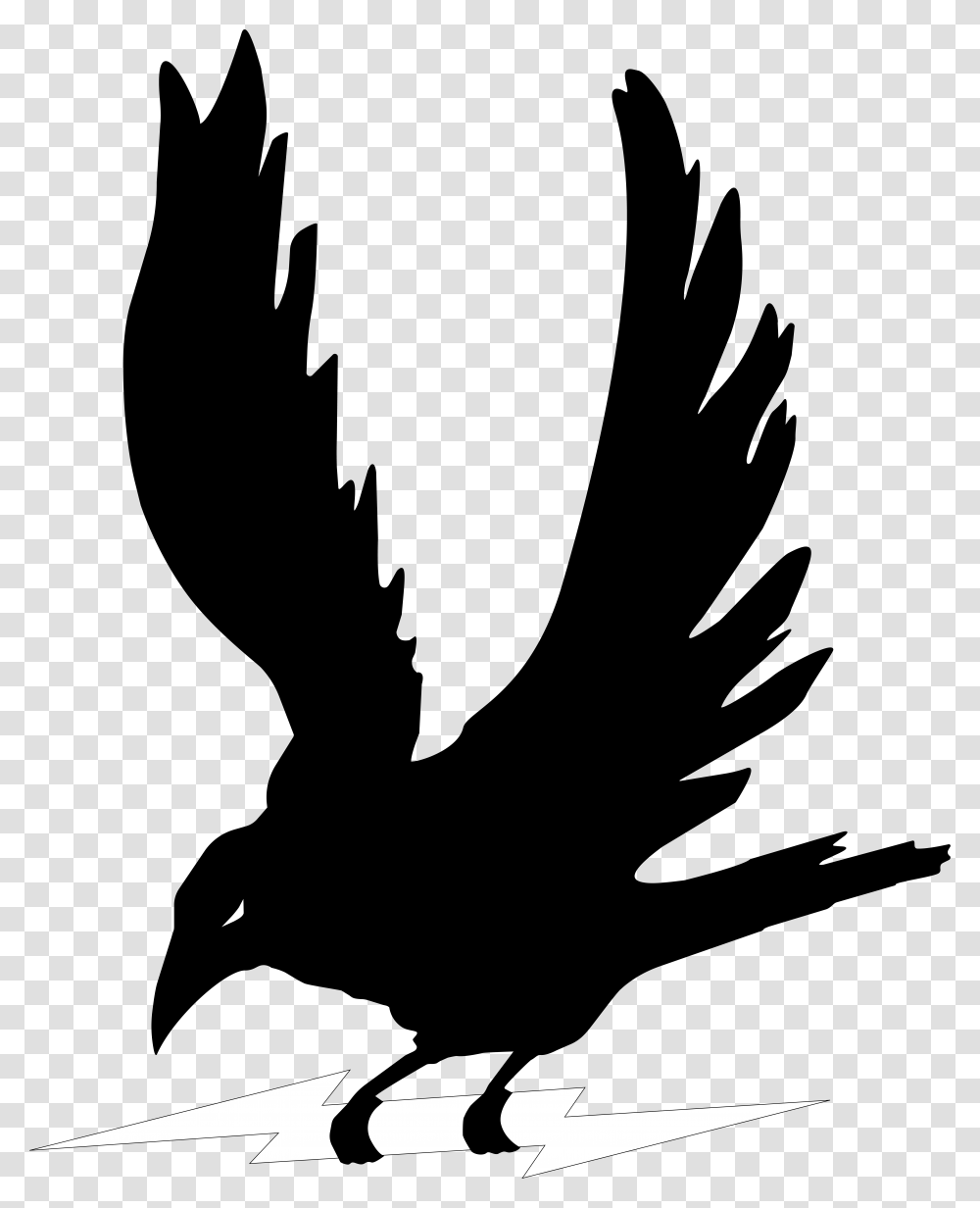 Crows, Flying, Bird, Animal, Silhouette Transparent Png