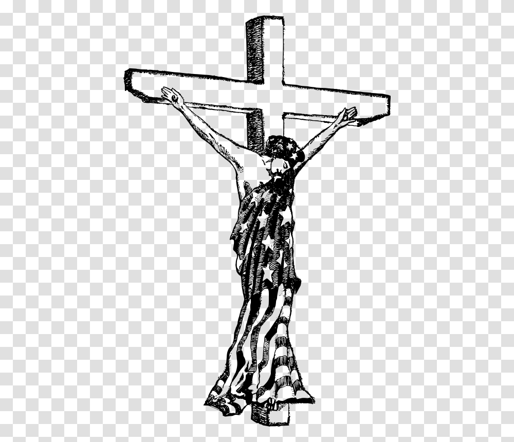 Crucified American Medium Image Crucified Statue Of Liberty, Gray, World Of Warcraft Transparent Png