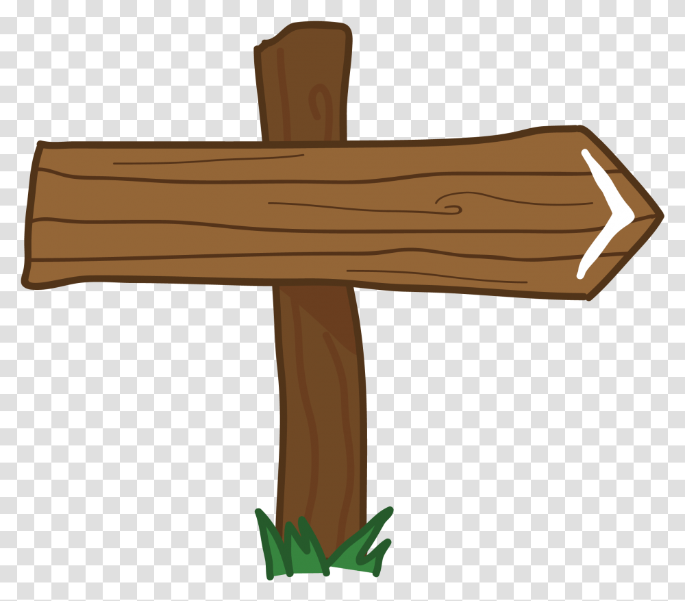 Crucifix Clipart Brown Free For Cartoon Wooden Arrow, Tool, Hammer, Axe, Mallet Transparent Png