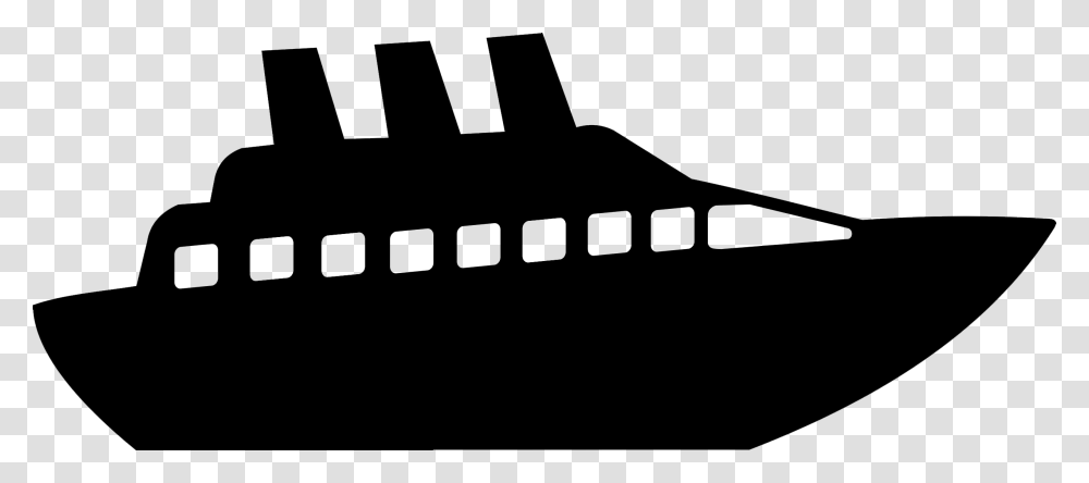 Cruise Clipart Black And White Cruise Ship, Gray, Face, Silhouette Transparent Png