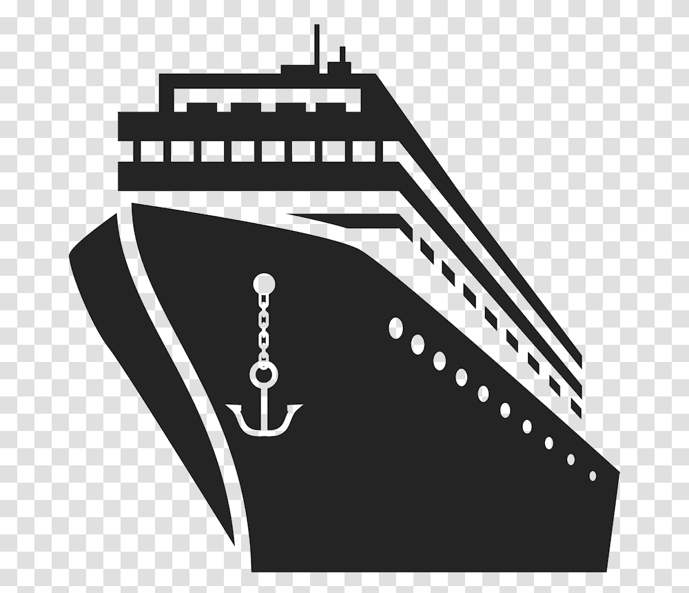 Cruise Ship Black, Cross, Label Transparent Png