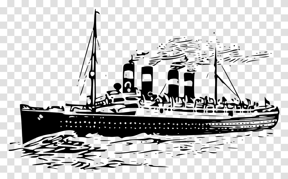 Cruise Ship Clip Arts Navy Ship Clipart Black And White, Gray, World Of Warcraft Transparent Png