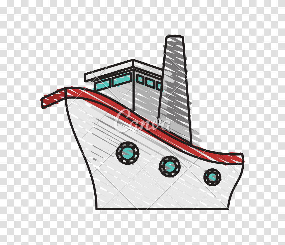 Cruise Ship Doodle, Vehicle, Transportation, Boat, Watercraft Transparent Png