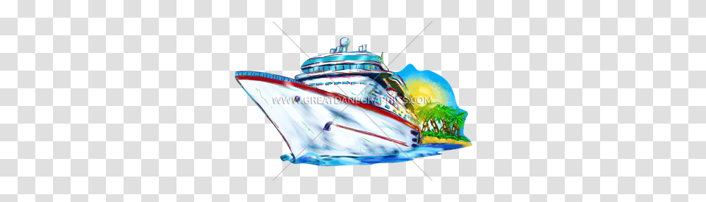 Cruise Ship Production Ready Artwork For T Shirt Printing, Vehicle, Transportation, Yacht, Boat Transparent Png