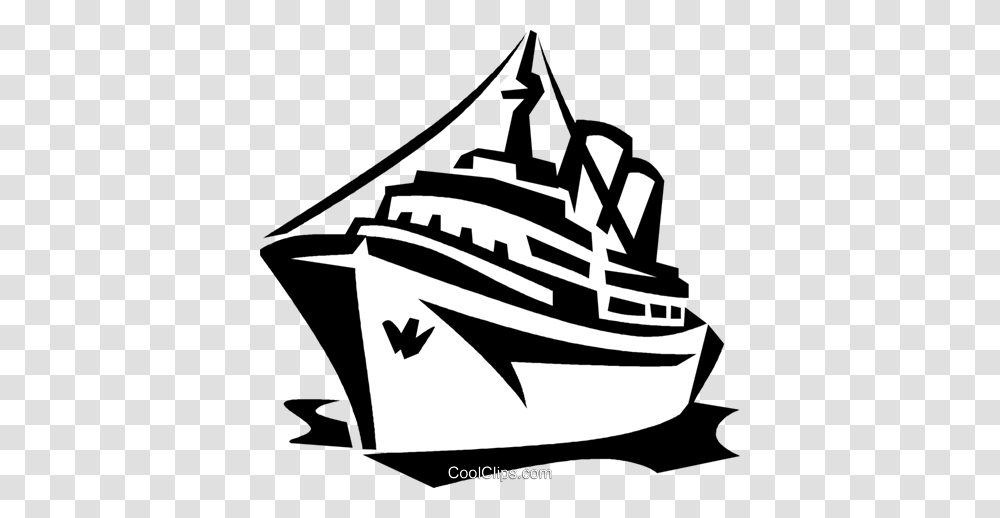 Cruise Ship Royalty Free Vector Clip Art Illustration, Vehicle, Transportation, Boat, Watercraft Transparent Png