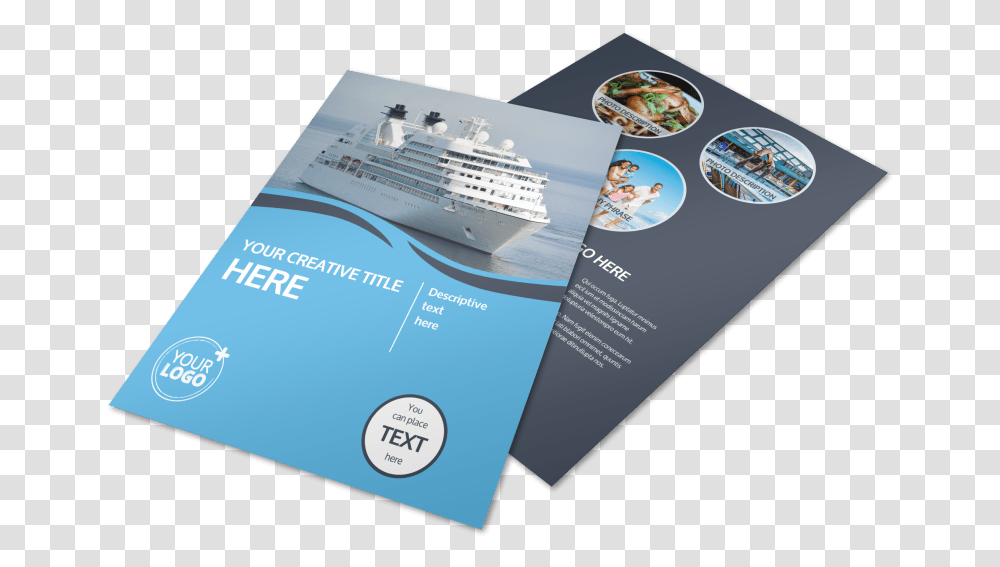 Cruise Ship Travel Flyer Template Preview Flyer, Poster, Paper, Advertisement, Brochure Transparent Png