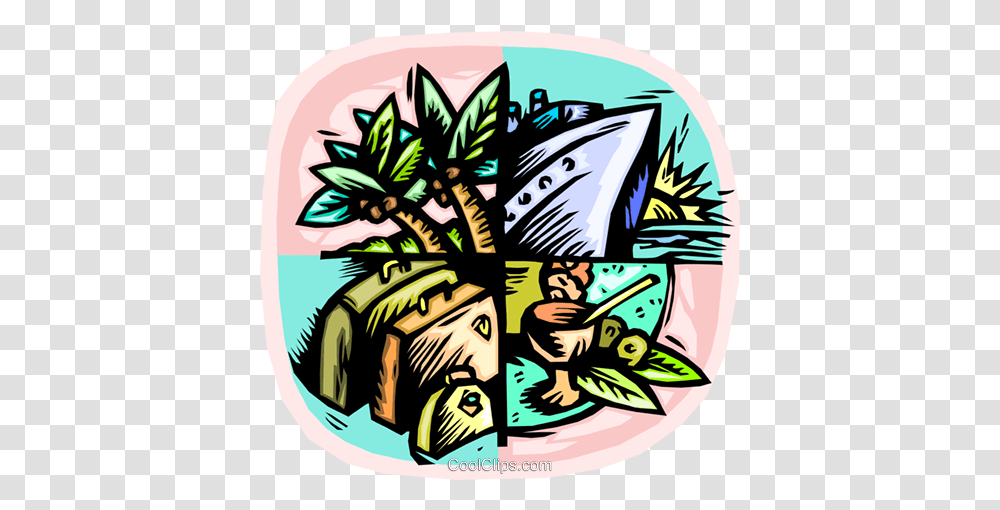 Cruise Ship With Palm Trees Royalty Fiction, Plant, Graphics, Art, Doodle Transparent Png