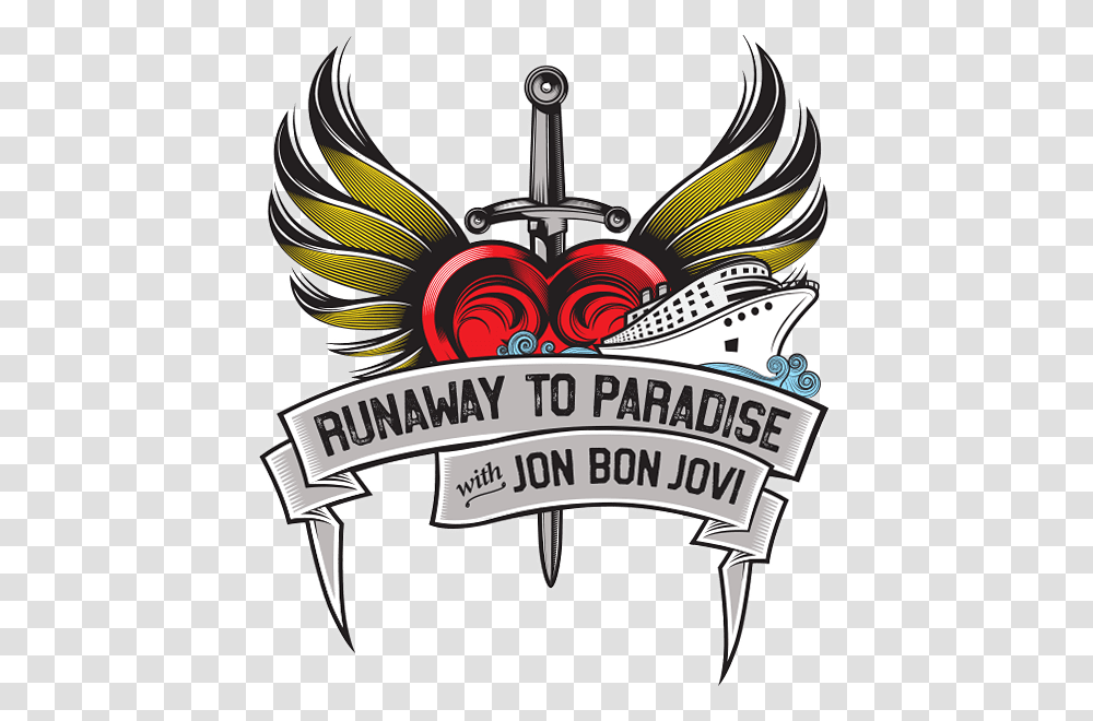 Cruise To Paradise With Jon Bon Jovi, Logo, Trademark, Emblem Transparent Png