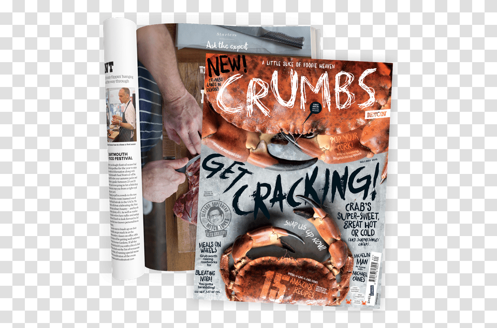 Crumbs Devon Flyer, Person, Human, Magazine, Burger Transparent Png