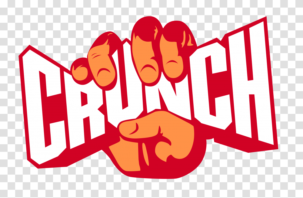 Crunch Gym Crunch Gym Logo, Hand, Fist, Text, Dynamite Transparent Png