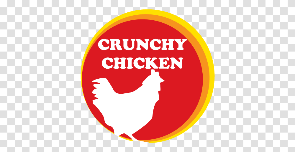 Crunchy Chicken Logo Chicken, Symbol, Trademark, Text, Label Transparent Png