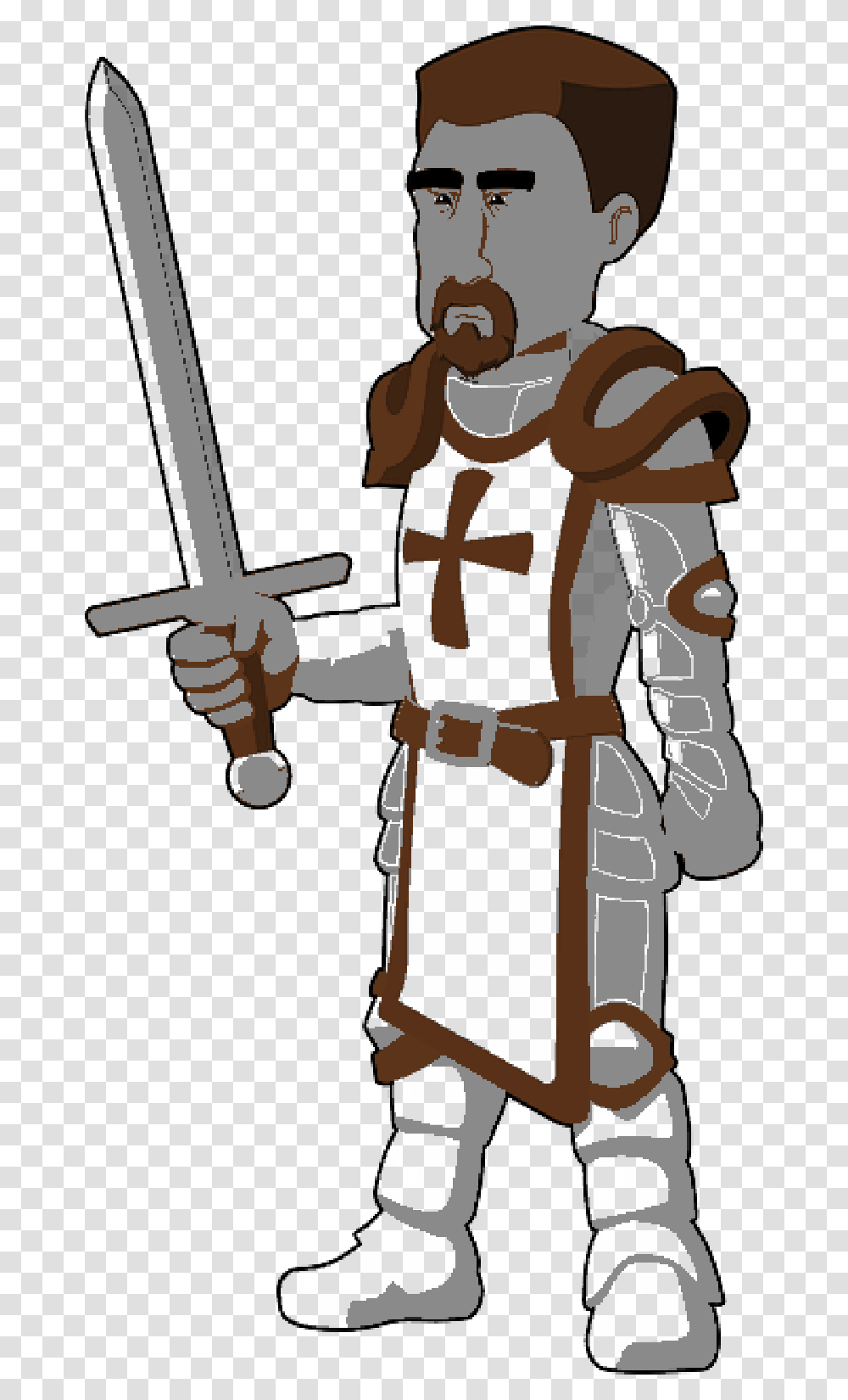 Crusader Armour Fighter Knight Medieval Soldier Middle Ages Lord, Duel, Armor, Costume, Sword Transparent Png