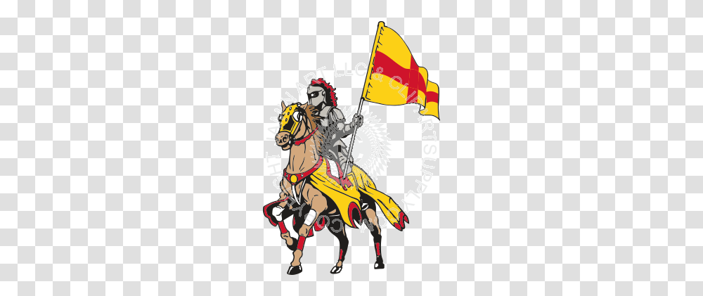 Crusader Riding Horse In Color, Person, Crowd, Comics, Book Transparent Png