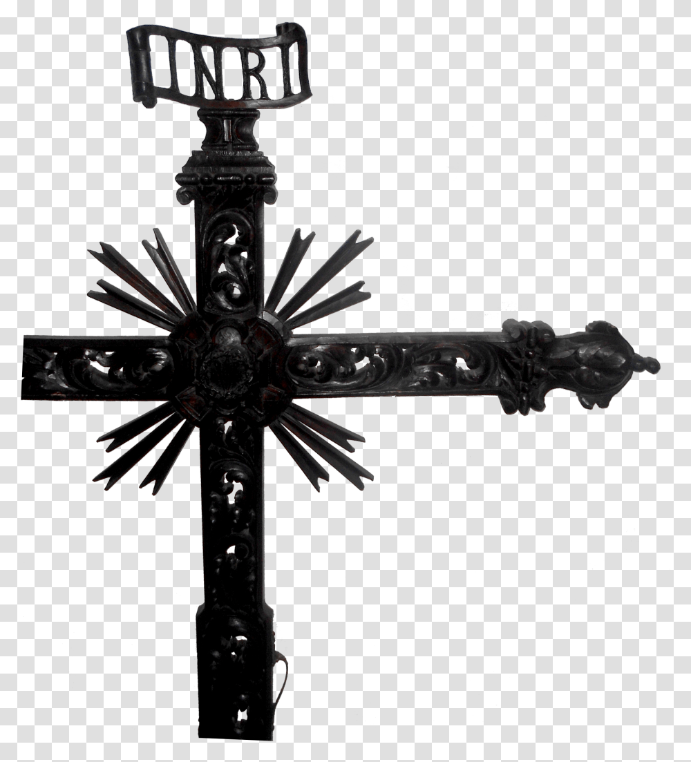 Cruz De Madera Tallada, Cross, Crucifix, Emblem Transparent Png