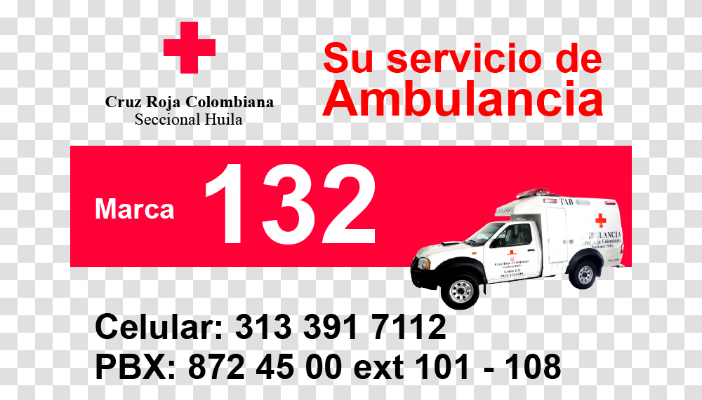 Cruz Roja Colombiana, Ambulance, Van, Vehicle, Transportation Transparent Png