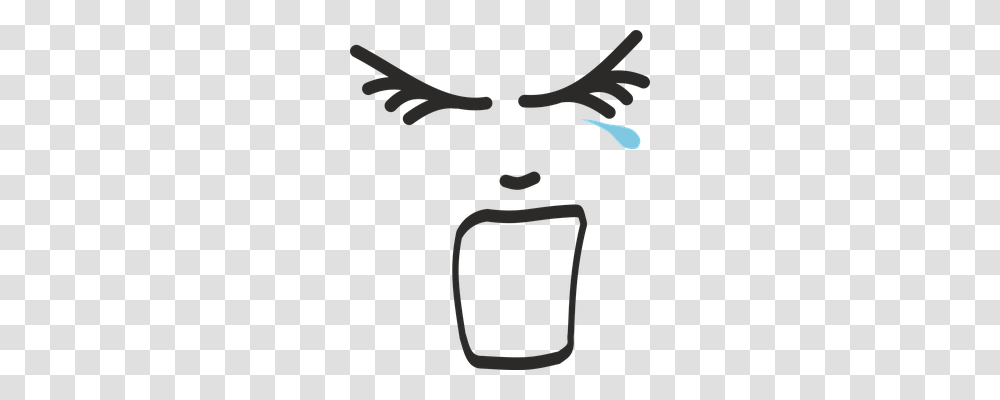 Cry Emotion, Mustache, Stencil Transparent Png