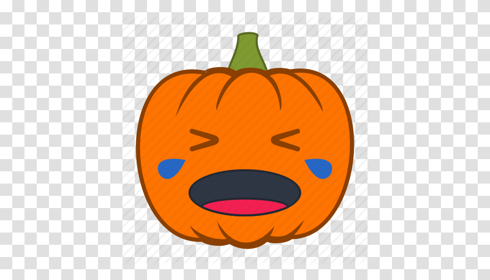 Cry Crying Emoji Emotion Halloween Holiday Pumpkn, Pumpkin, Vegetable, Plant, Food Transparent Png