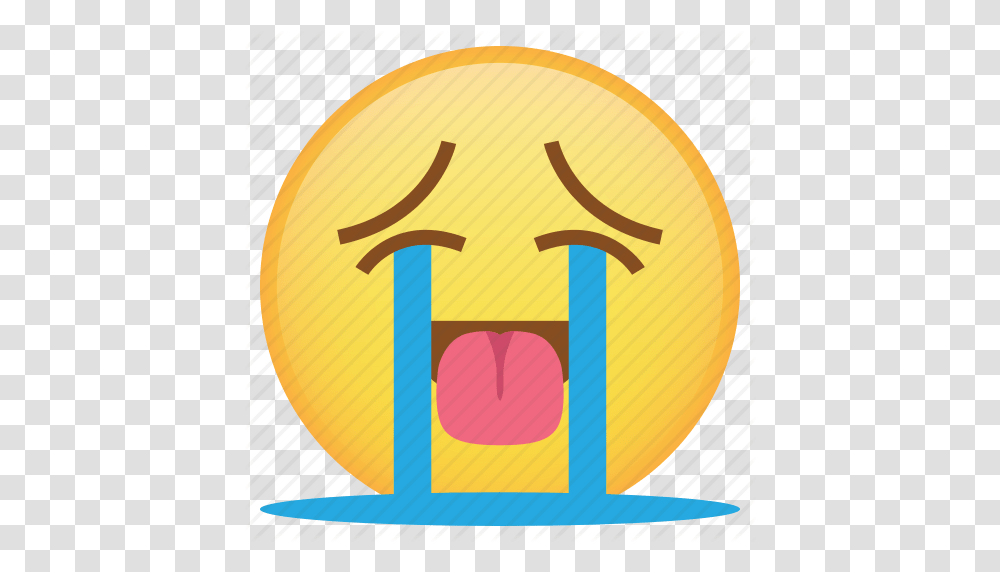 Cry Emoji Emoticon Happy Smiley Tongue Weird Icon, Lighting, Cradle, Furniture, Sweets Transparent Png
