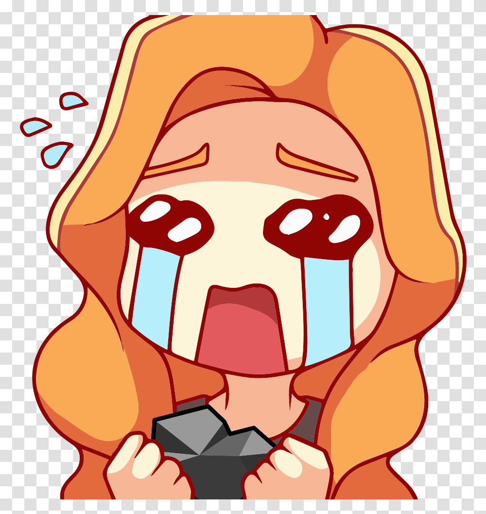 Cry Emote With A Lump Of Coal Cute Discord Emotes, Mouth, Lip, Throat, Tongue Transparent Png